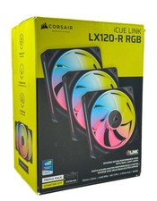 CORSAIR iCUE Link LX120-R RGB Fan 120mm PWM Reverse Fans Triple Fan Kit (Black)