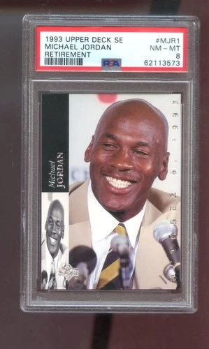 1993-94 Upper Deck SE #MJR1 Michael Jordan Retirement PSA 8 Graded Card 93 1993