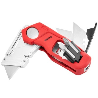 00678A 4-In-1 Folding Utility Knife Box Cutter Knives & Wire Stripper, Tool H...