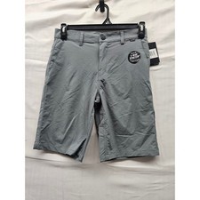 Hurley Boys Hybrid Shorts Gray Polyester Blend Casual Size 18