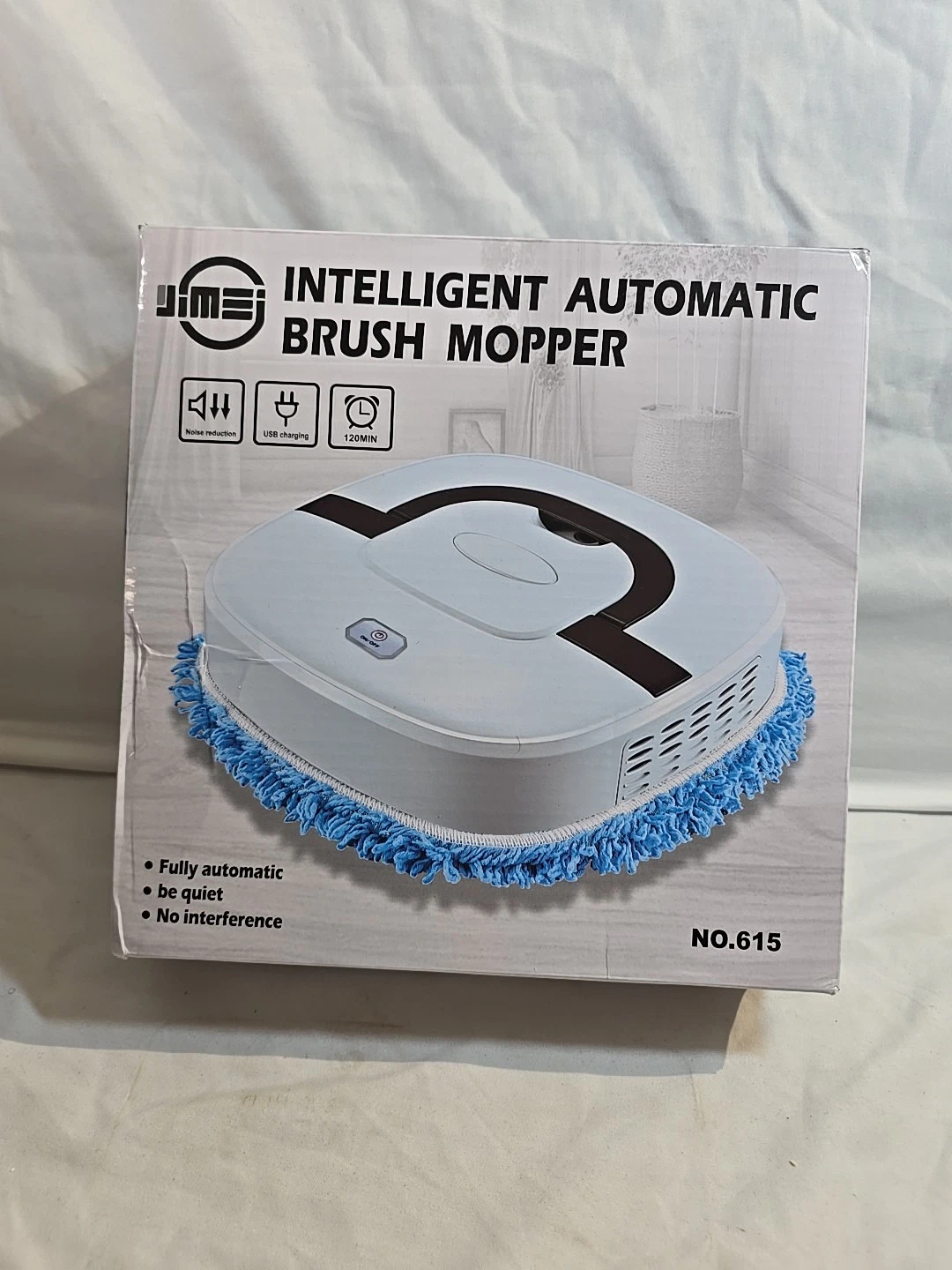 Smart Intelligent Automatic White Robot Brush Mopper 615 Quiet USB New in Box