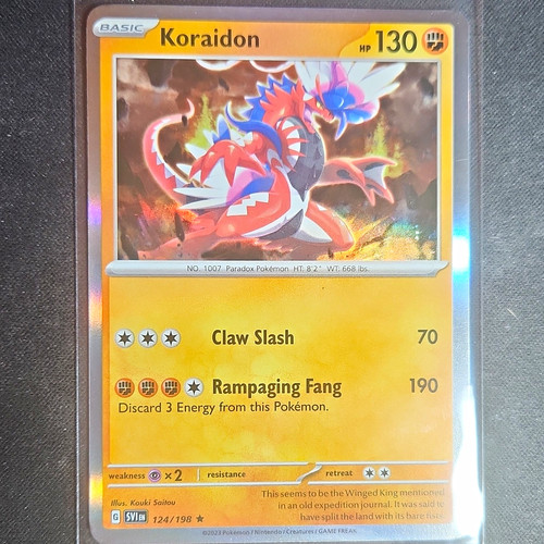 Koraidon 124/198 SV01 Scarlet & Violet Base Set  Rare Holo English