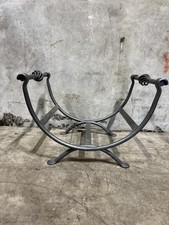 Vintage Wrought Iron Log Holder Fireplace Rack Twisted Scroll 20.5β