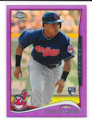 2014 Topps Chrome Jose Ramirez PURPLE REFRACTOR RC #45 RARE SP HOF Centered