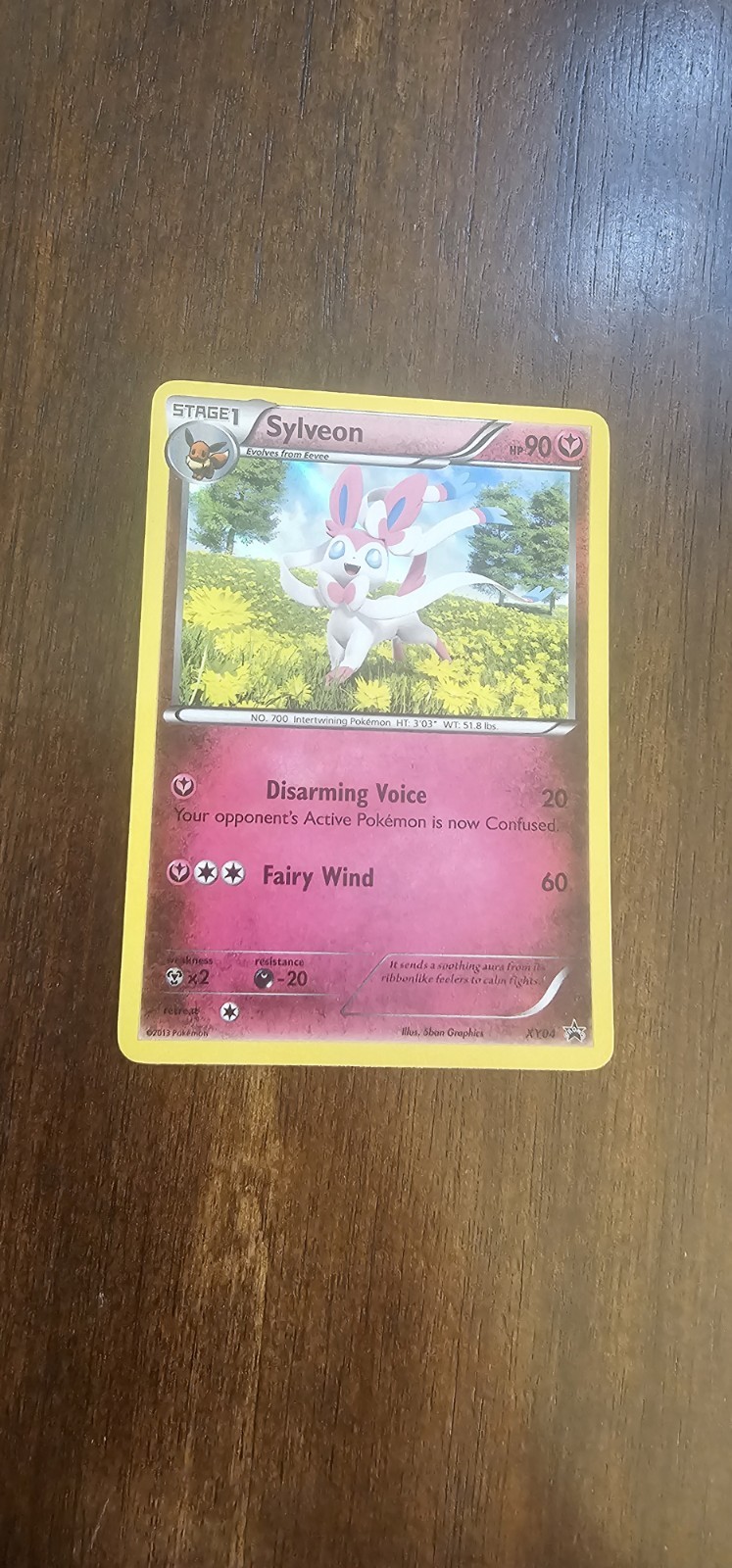 2013 POKEMON XY BLACK STAR PROMO SYLVEON #XY04 Card TCG Holo Foil Near Mint