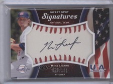 2008 Sweet Spot USA Signatures Ball Red Stitching Black Ink Mike Leake Auto 0f8