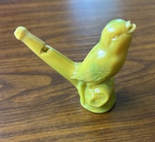 Irwin Singing Canary Vintage Celluloid Bird Water Whistle Yellow Red Plastic Wow