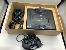 Sega Saturn Console CIB Virtua Fighter Bundle w/Box Tested Promo Poster