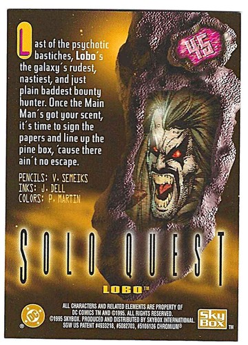 Lobo - 1995 Skybox DC Legends Power Chrome #45 (nm) - Afbeelding 2 van 2