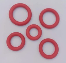 Silicone Ring pessary Red set of 6  2,2.25,2.5,2.75, 3, 3.25 inch I Fast Ship