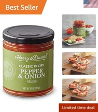 10 Oz Classic Pepper & Onion Relish - Perfect Hot Dog and Hamburger Condiment