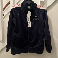 New Kappa Zip Up Jacket - Youth Size   Girls 6 navy Cherry Pink
