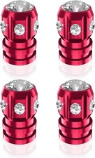 4 PCS Tire Valve Caps, Rhinestone Tire Valve Stem Caps, Dustproof Bling Car Acce