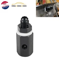1pc 6AN Male Fuel Cell Tank Rollover Roll Over Vent Valve Aluminum Black Adapter