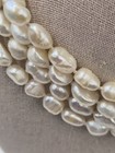 Necklace Button White Cultured Pearls High Luster Knotted Eternity 32" Inches — photo 4