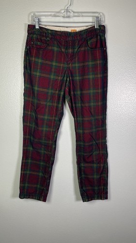 Anthropologie Pilcro & The Letterpress Hyphen Fit Plaid Corduroy Pants Size 29
