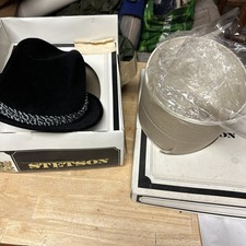 EUC Vintage The Sovereign Stetson Hat Braided black with box