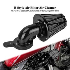 Kegel Schwarz Luftfilter Grau Lufteinlass Für Harley Dyna 2000-17 Softail 00-15