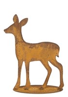 Dekofigur Hirschkuh H:25 Cm Im Rost Design - Rostfigur FüR Den Garten Gartendeko