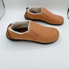 Powerstep Archwear Men  s Twin Gore Slippers Size 12 Brown Orthopedic New