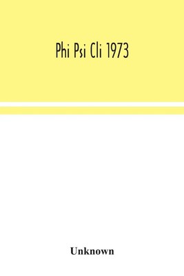 Phi Psi Cli 1973 | Unknown | Englisch | Taschenbuch | 2020 | Alpha Editions