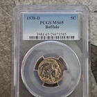 Buffalo Nickel 1938-D PCGS MS65 5C