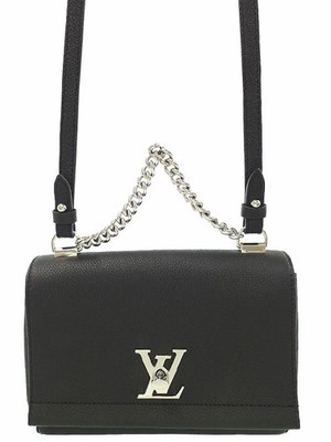 LOUIS VUITTON Lockme II BB M51200 Calf Leather Black Satchel/Top Handle Bag