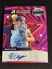 MADI HAYS 2025 LEAF METAL WOMEN OF SPORT PINK PRIZM 3/3 AUTO SOFTBALL 🔥🔥
