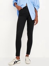 NWT Old Navy High-Waisted Wow Super-Skinny Jeans Black - Size 10
