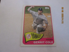 GERRIT COLE YANKEES 2021 TOPPS SERIES 2 1965 REDUX  CARD #T65-35