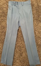 Vintage 1970s Made In America Wrangler Trousers Sky Blue 30x31
