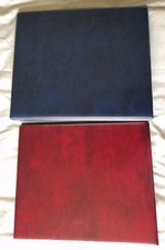 4 Ring Padded Binder.  x2.  in red + blue.
