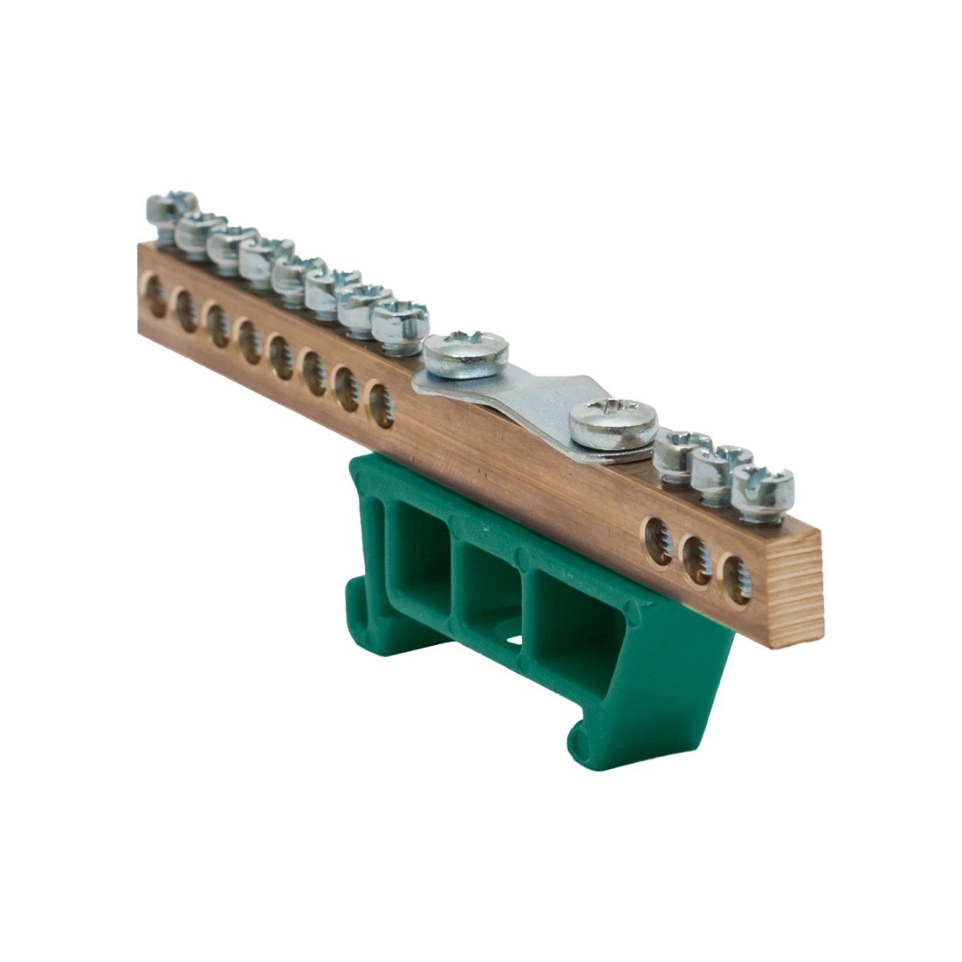 Terminal strip 11x10mm² + 1x35mm² green TH 35-K/Z 48.556