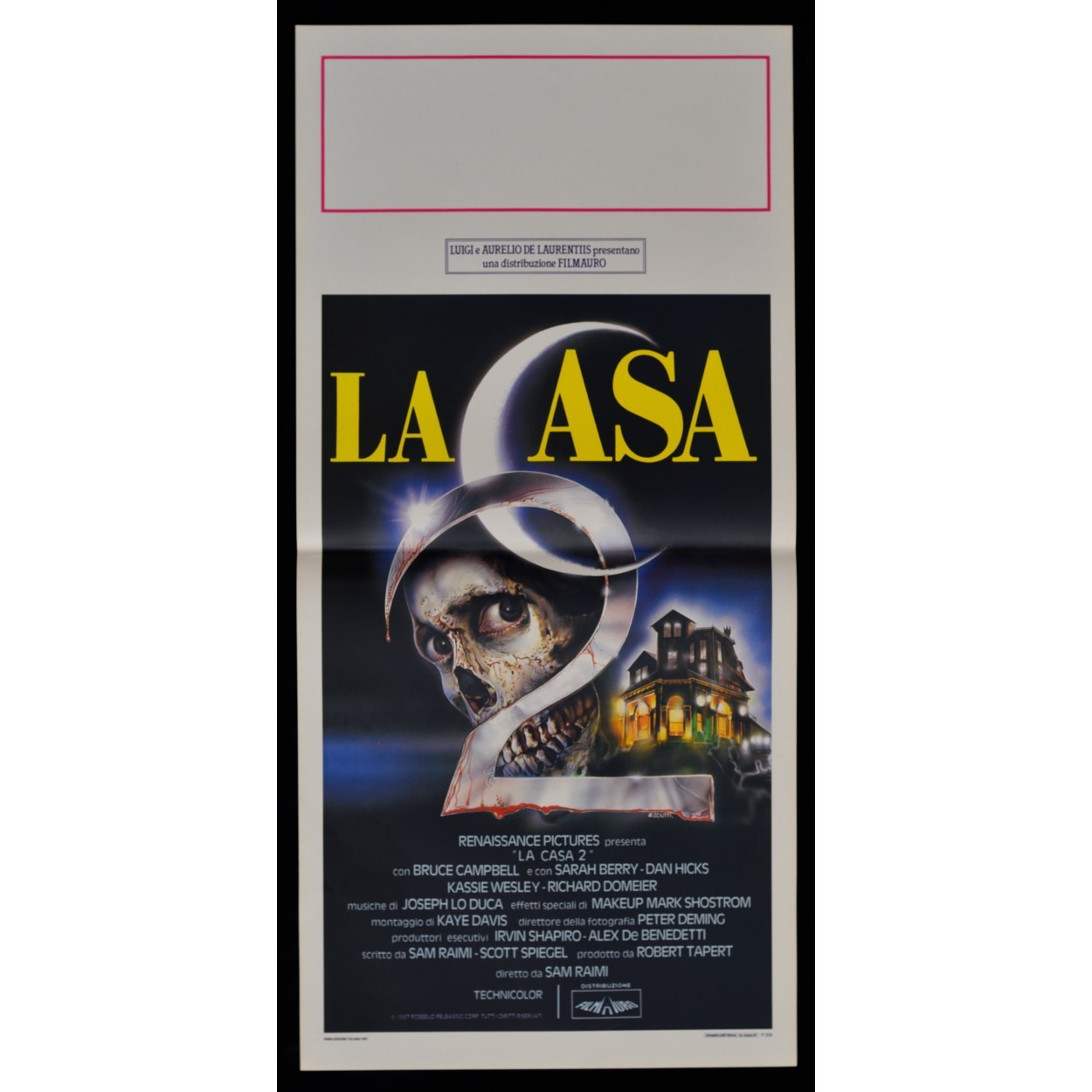Locandina originale film La casa 2 (1987) - Regia di Sam Raimi