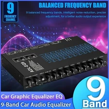 9-Band Parametric Equalizer:8V Max Output, RMS Adjustable for Amplifiers&Tuning