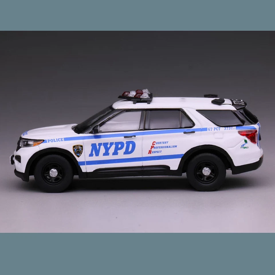 596 1/64 2020 Ford Explorer New York City Police Car Scale Diecast Model - Image 4 of 4