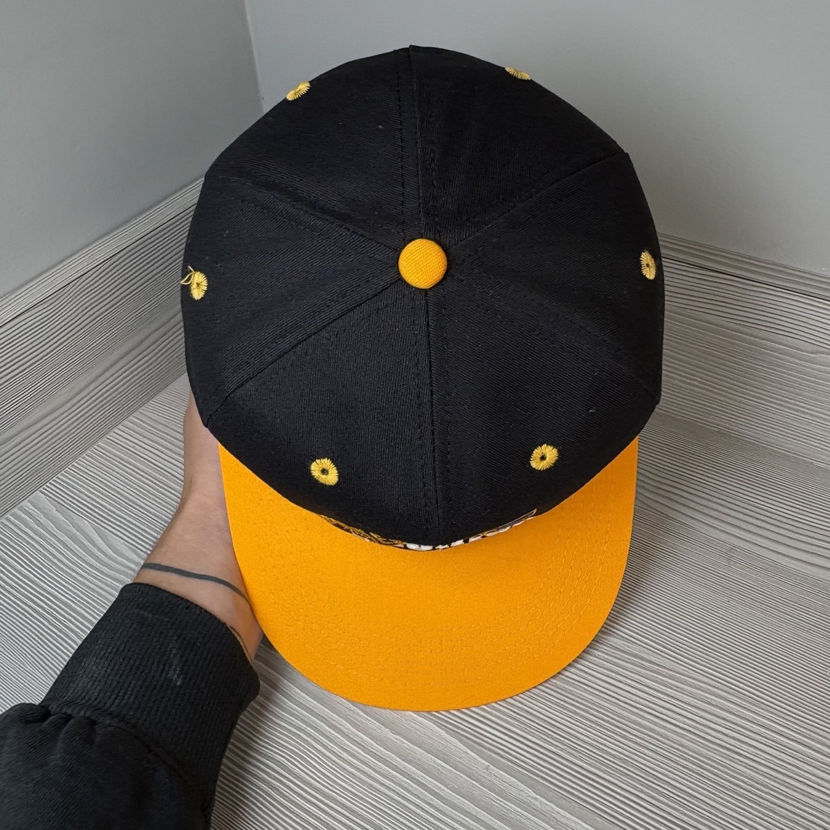 Vintage 90's University Of Michigan Wolverines Hat Cinchback NCAA Cap Adjustable View 4