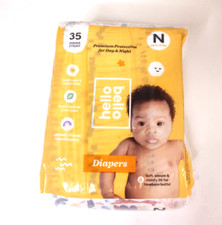 NEW HELLO BELLO DIAPER NEWBORN 35 COUNT HYPOALLERGENIC FRAGRANCE FREE