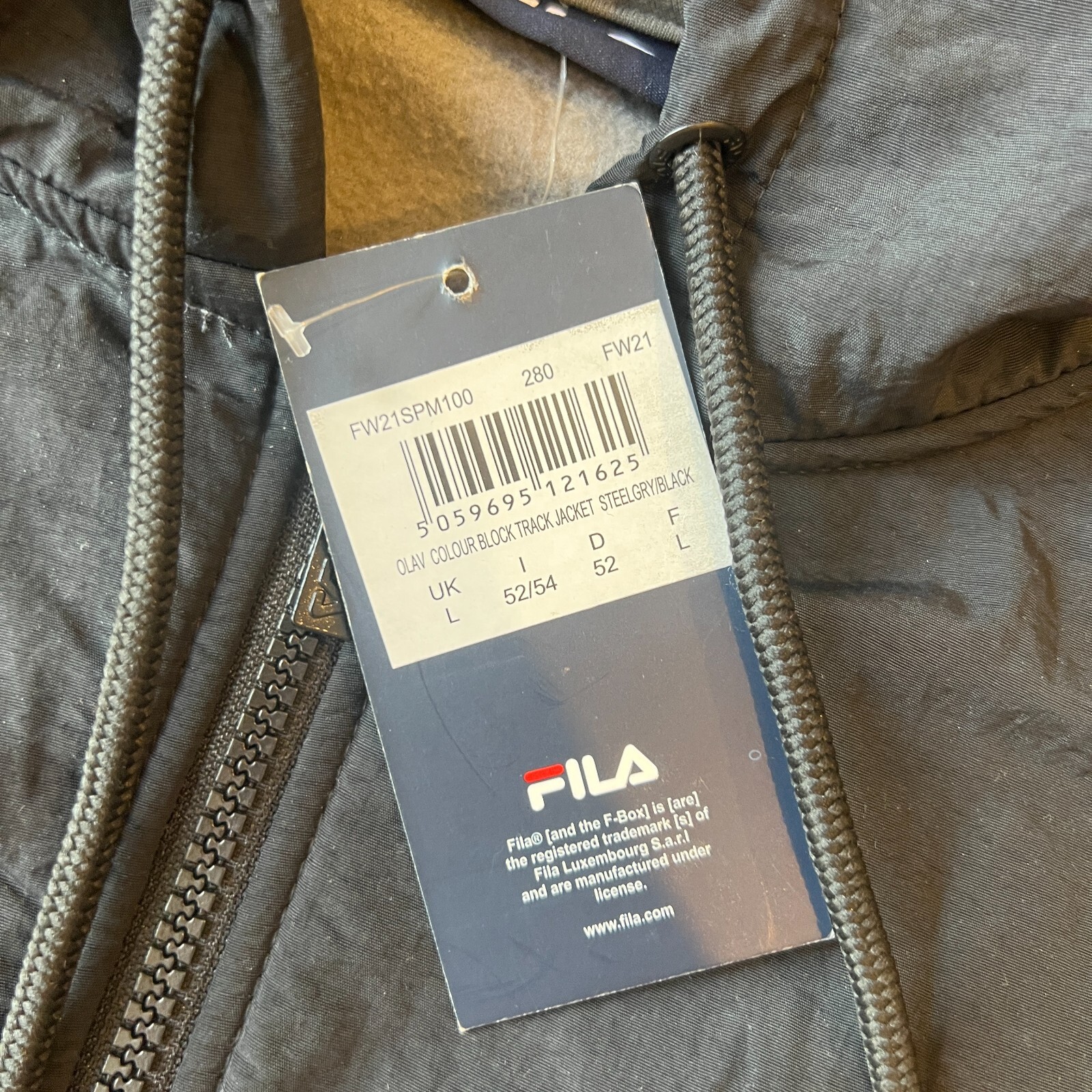 FILA Olav Colour Block Track Quarter Zip 1 4 Giacca Felpa con Cappuccio Grigio Nero L