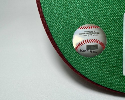 59Fifty 7 7/8 Fitted Hat MLB Florida Marlins 10th Anniv. Khaki Brown Maroon - Picture 13 of 15