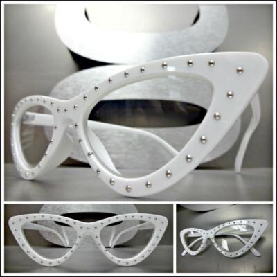 Classy Elegante Rétro Occhio di Gatto Stile Lenti Trasparenti