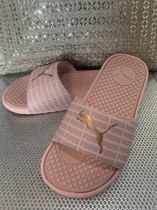 rose gold puma slides