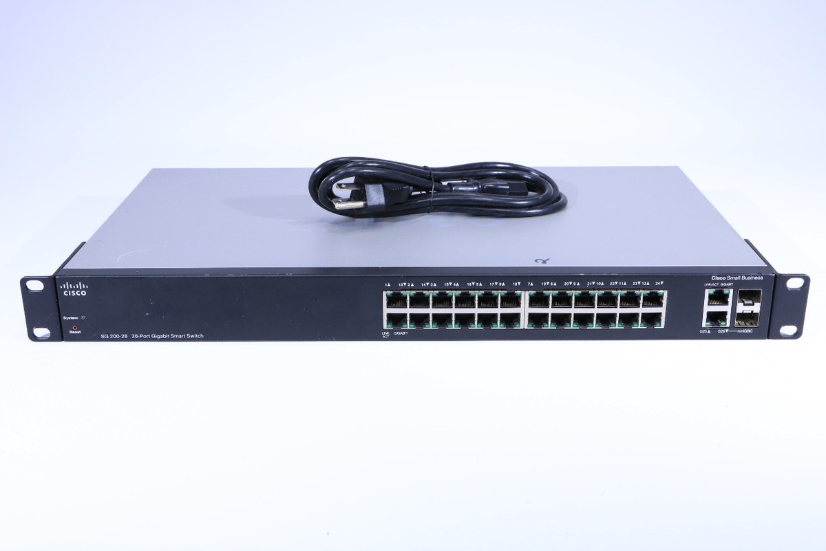 ルーター・ネットワーク機器 Cisco Small Business SG200-26 Amazon.com: Cisco 26-Port Gigabit PoE Smart Switch (SG200
