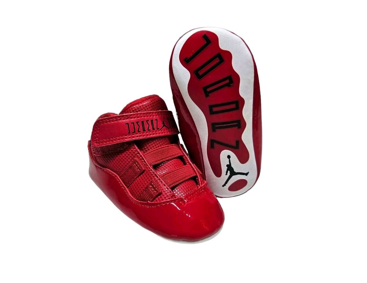 Nike Air Jordan XI 11 Retro Red Win Like 96 Infant Baby Crib Shoes Soft 3C eBay