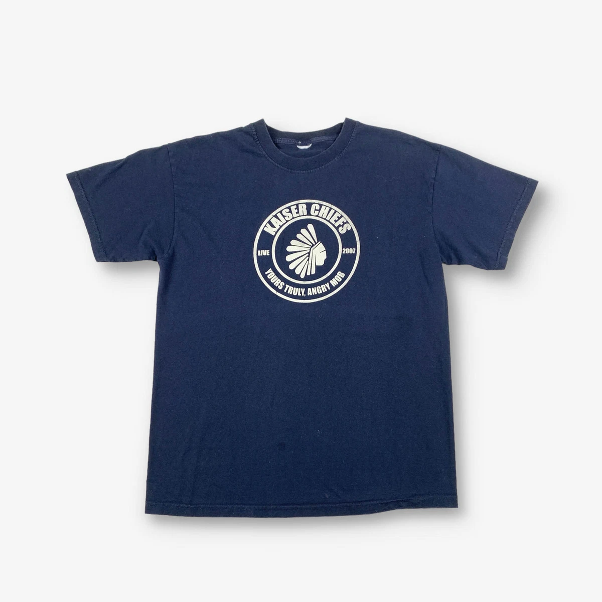 Vintage Kaiser Chiefs Tour T Shirt Navy Blue Medium