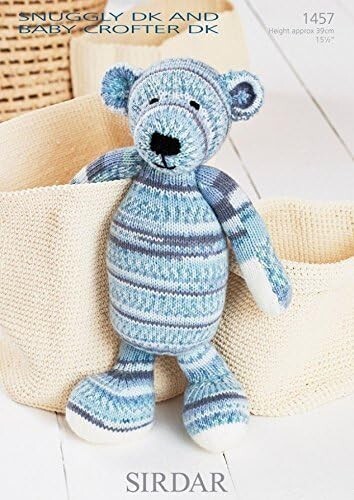 Sirdar Snuggly Baby Crofter DK Knitting Pattern - 1457 Toy Teddy Bear (39cm)