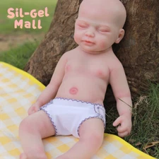 Drink-Wet System 18.5"Cute Girl Realistic Newborn Full Silicone Body Reborn Doll