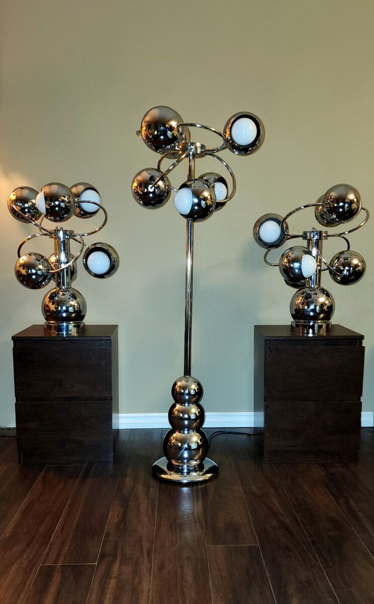MCM SPACE AGE VTG ATOMIC SPIRAL SPUTNIK FLOOR TABLE 6 MCM SPACE AGE VTG ATOMIC SPIRAL SPUTNIK FLOOR TABLE 6