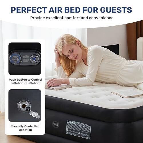 Queen Camping Air Mattress with Built-in Electric High-Speed Pump 22" Bed Height - Picture 7 of 7