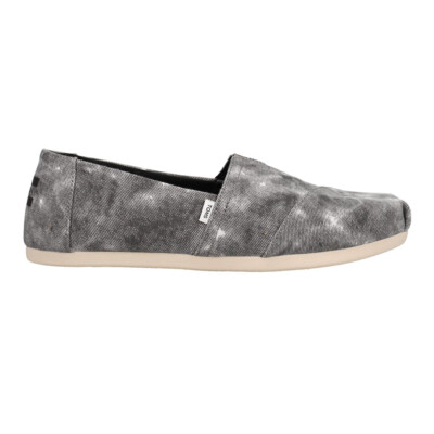 TOMS Alpargata Distressed Slip On  Womens Black Flats Casual 10018782T